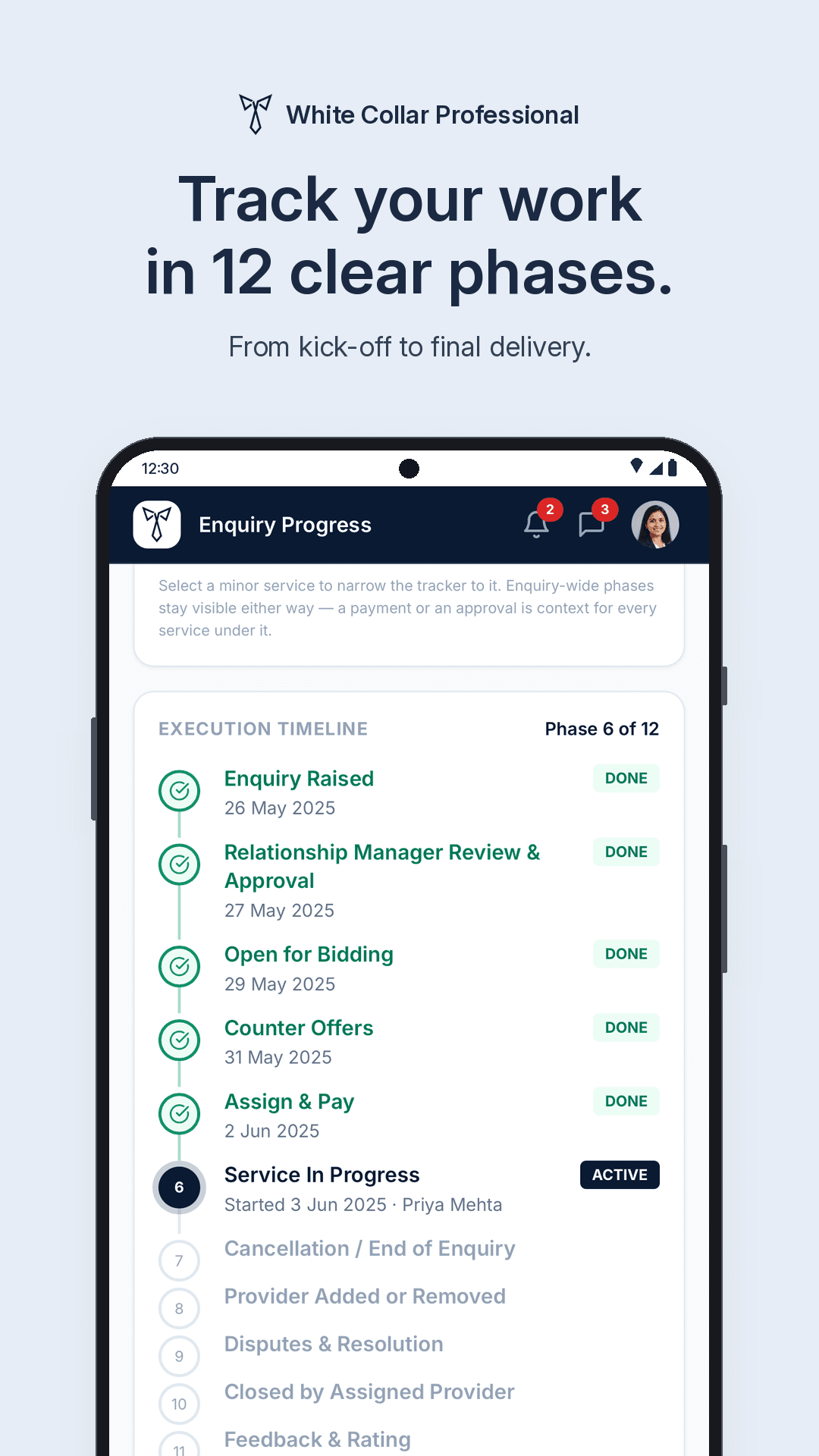 White Collar Professional mobile app preview 3 of 7